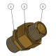 3-delig Verloop Koppeling BSPT 1/2"