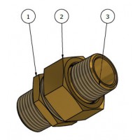 3-delig Verloop Koppeling BSPT 1/2"